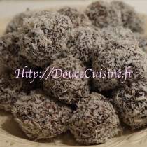 Truffes au chocolat enrobés de noix de coco