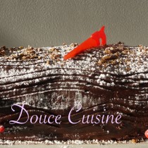 Bûche de Noël au chocolat sans lactose