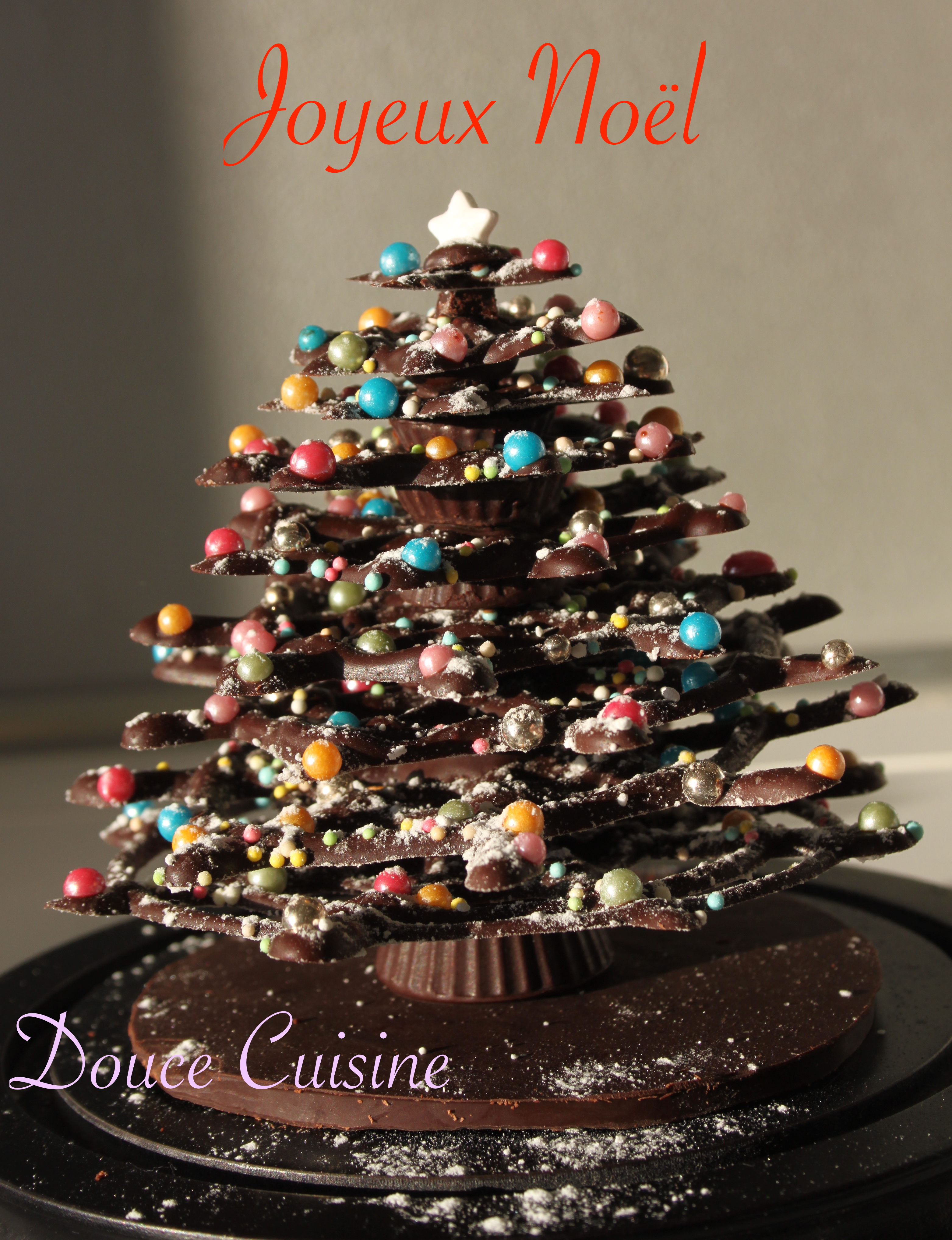 Sapins de Noël en chocolat