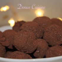 Truffes à la fève de Tonka et à la fleur de sel