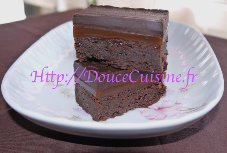 Carr&s de chocolat au caramel
