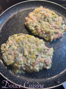 Pancakes Poireaux lardons
